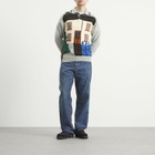 Junya Watanabe MAN Men's Intarsia Jacquard Jumper in Blue Gray