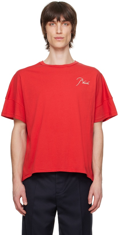Photo: Rhude Red Reverse T-Shirt