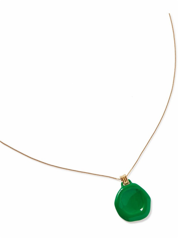 Photo: Bottega Veneta - Gold-Tone and Enamel Pendant Necklace