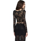 Rabanne Black Lace Crop Top