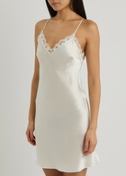 Simone PÉRÈLE Love Me Lace-trim Silk-satin Night Dress Ivory