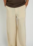 Lemaire Wide-leg Silk-blend Trousers Off White