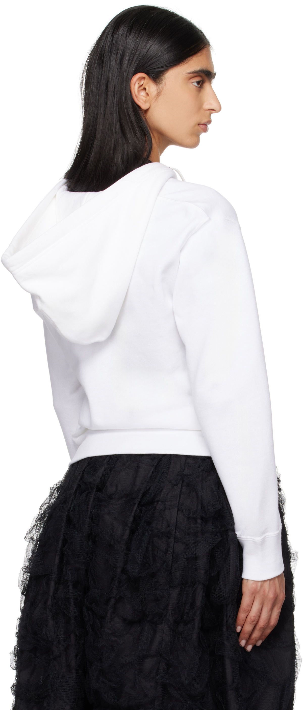 COMME des GARÇONS PLAY White 'Heart On Back' Hoodie