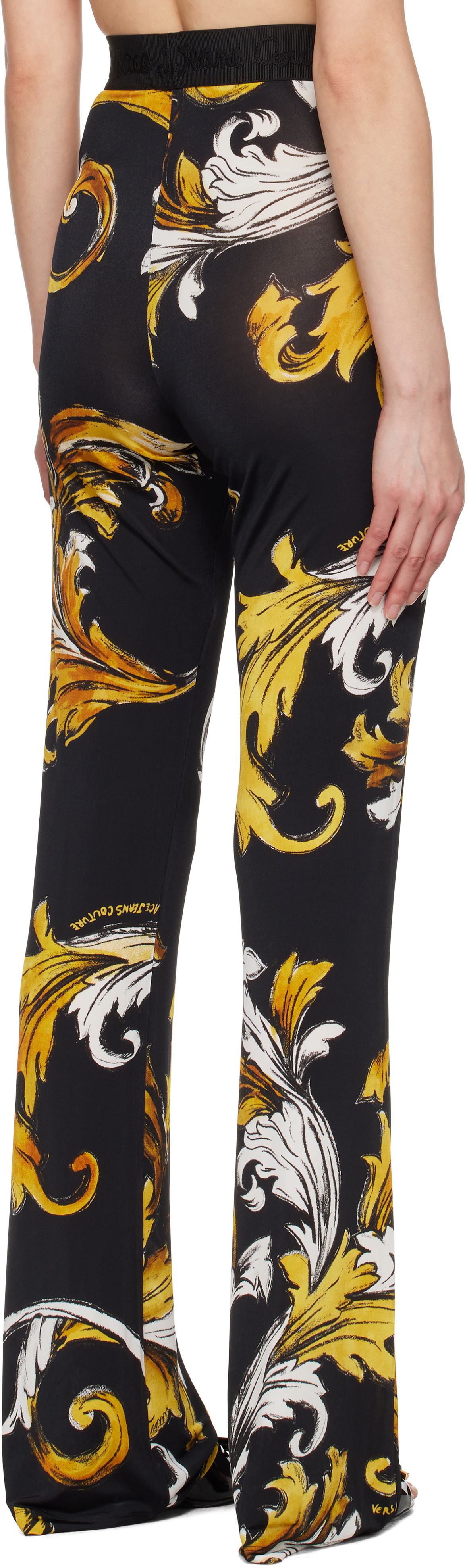 Versace Jeans Couture Black Flared Leggings