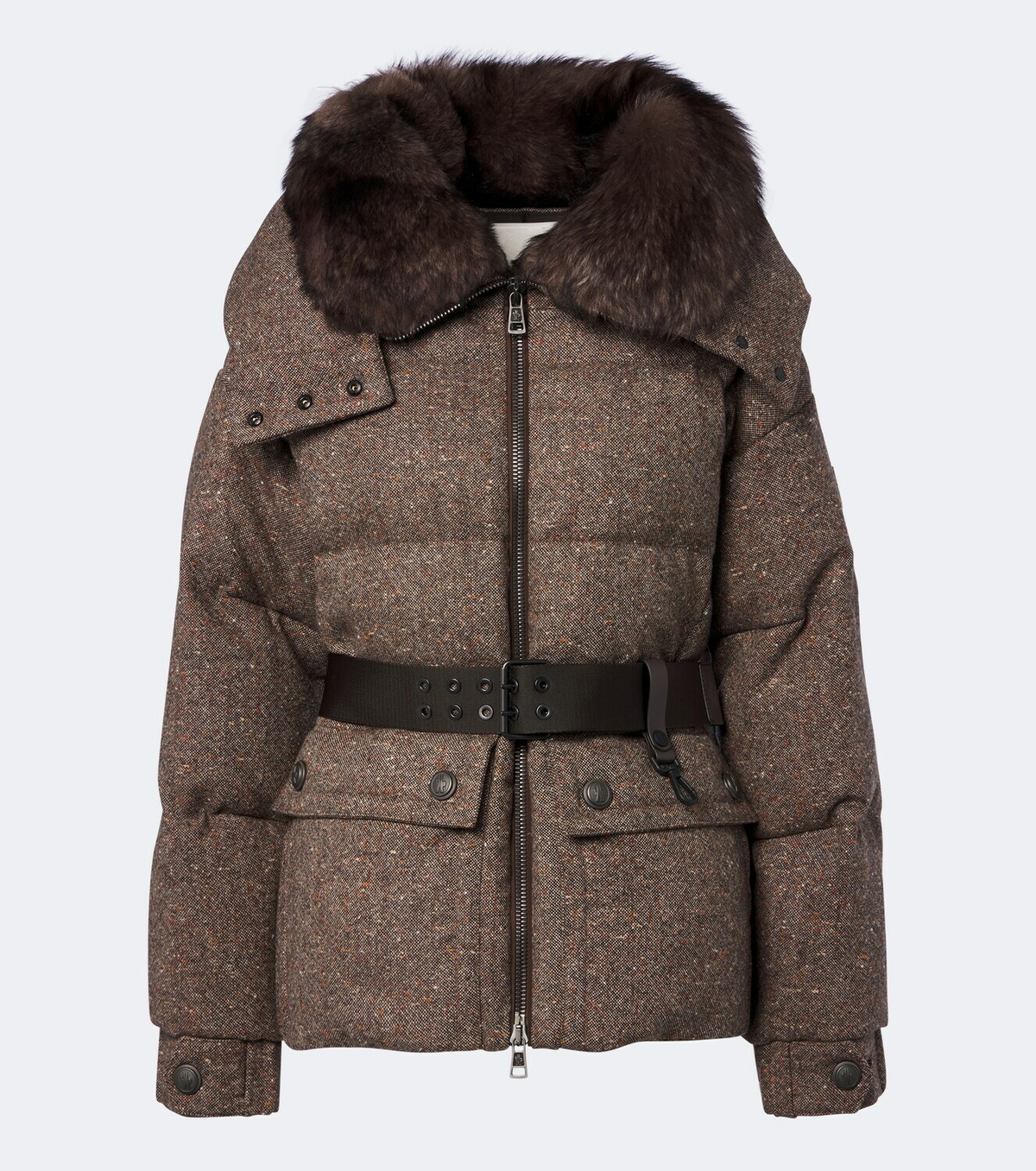 Moncler Grenoble Gelise hooded virgin wool down jacket