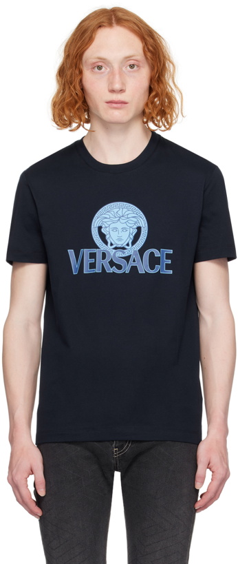 Photo: Versace Navy Medusa T-Shirt