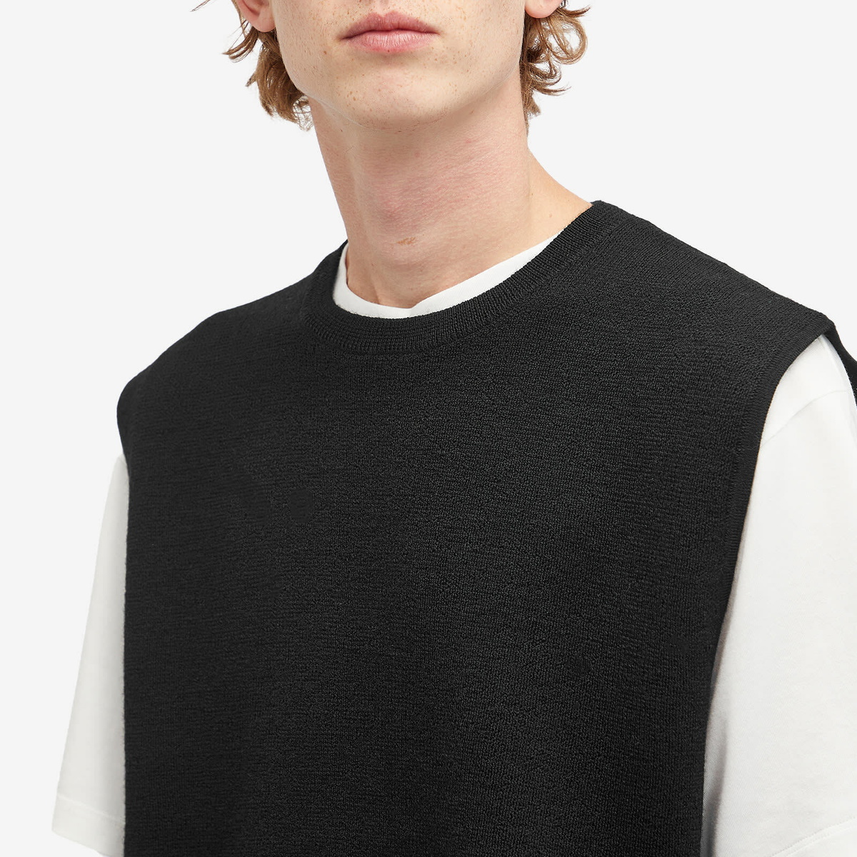 Y-3 Men's 3-Stripe Knit Vest in Black Y-3