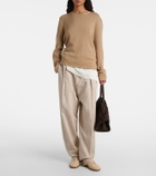 Tod's Leather-trimmed suede sneakers