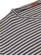 BARENA - Striped Linen T-Shirt - Blue