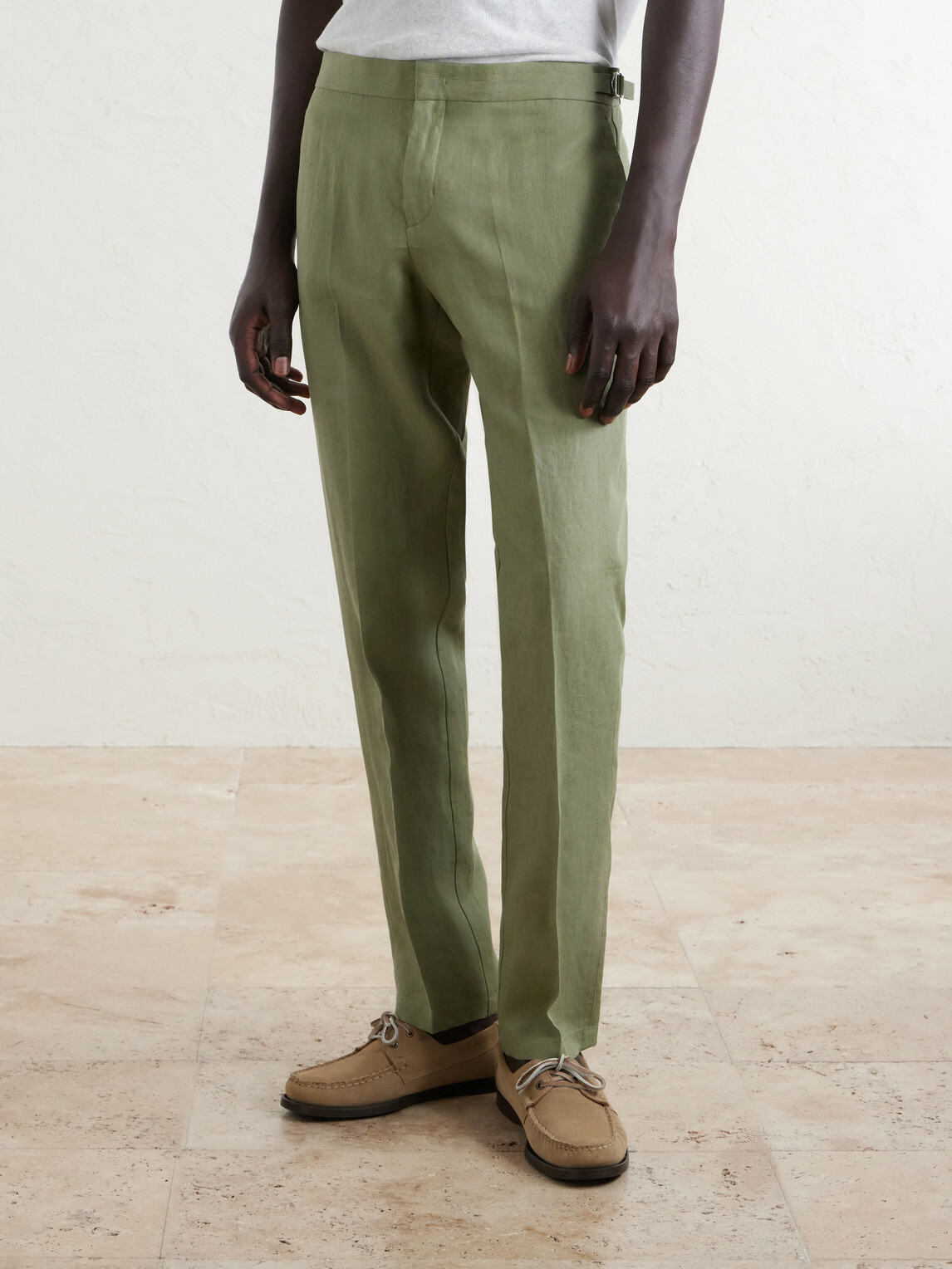 Orlebar Brown - Griffon Tapered Linen Trousers - Green