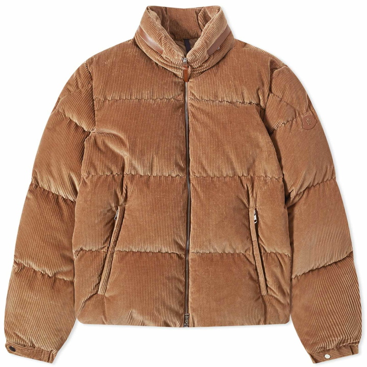 Photo: Moncler Men's Corduroy Padded Jacket in Brown