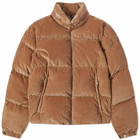 Moncler Men's Corduroy Padded Jacket in Brown