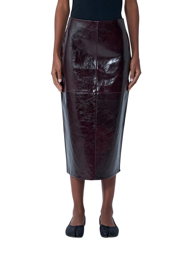 Photo: Sportmax Leather Midi Skirt