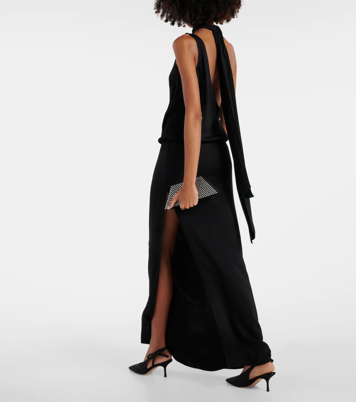 【Christopher Esber】 Drapedホルターネック side-slitガウン Christopher Esber Draped halterneck side-slit gown
