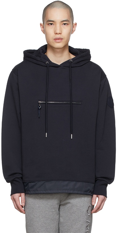 Photo: Moncler Navy Cotton Hoodie