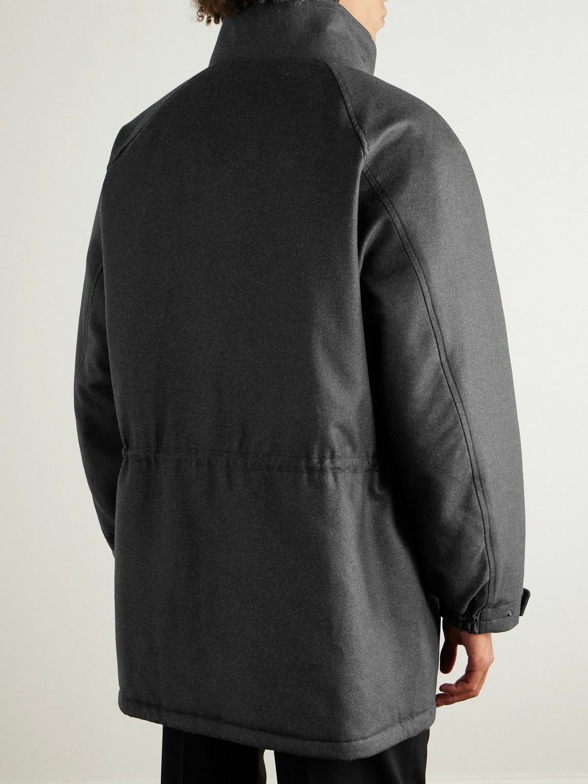 Auralee - Oversized Padded Wool Coat - Black Auralee