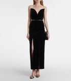 Roland Mouret Velvet corset top
