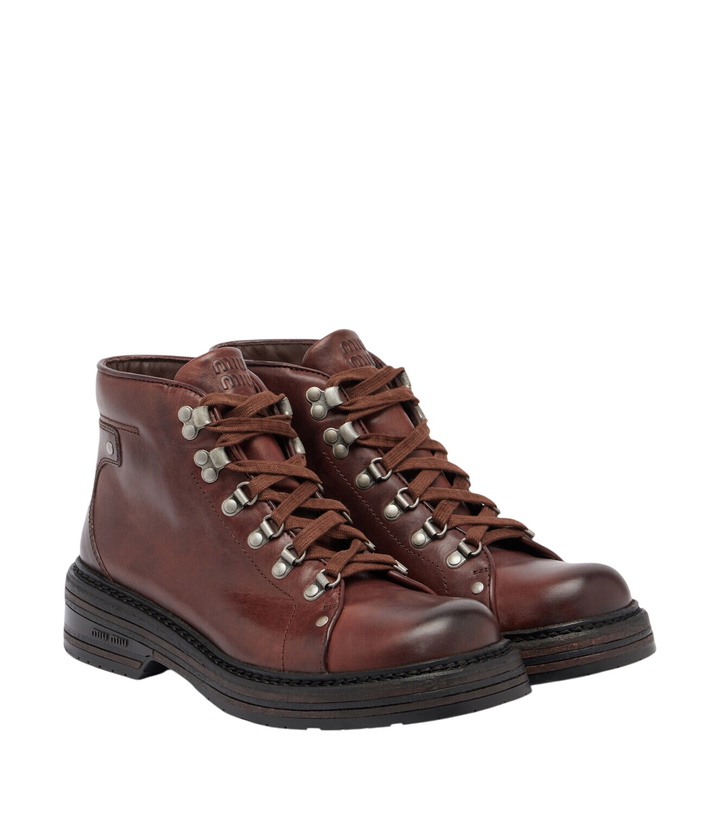 Photo: Miu Miu Leather lace-up boots