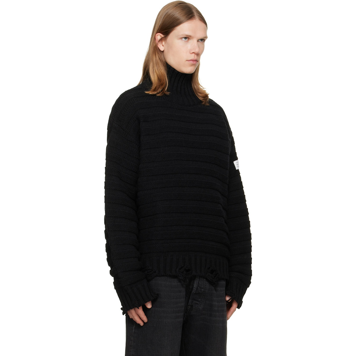 MM6 Maison Margiela Black Wool Turtleneck