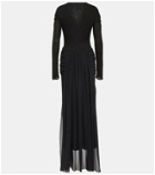 Givenchy Draped jersey and silk gown