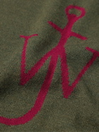 JW Anderson - Logo-Jacquard Wool Sweater - Green