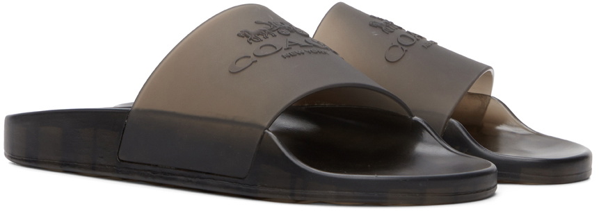 Coach 1941 Black Embossed Logo Slides Coach 1941 display picture 1