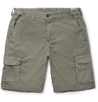 Brunello Cucinelli - Stretch-Cotton Cargo Shorts - Men - Sage green