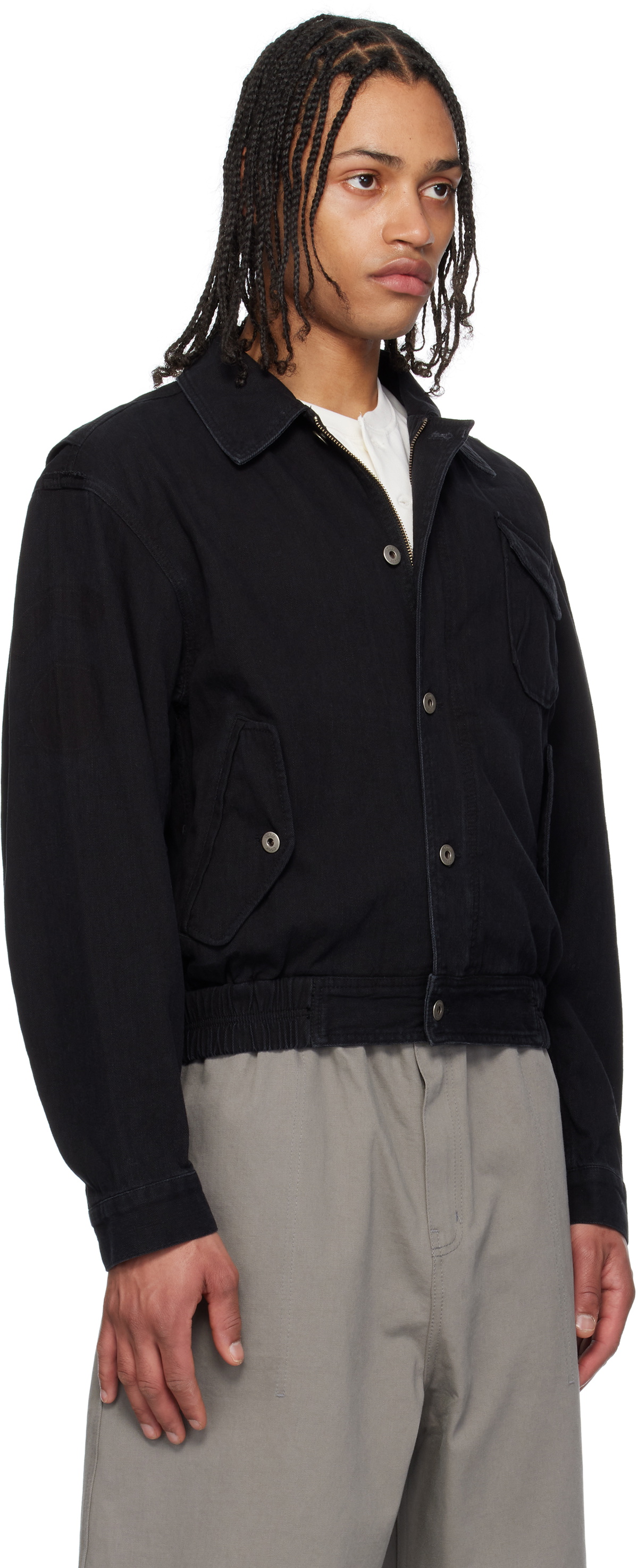 COOR Black Bio Washed M-51 Denim Jacket