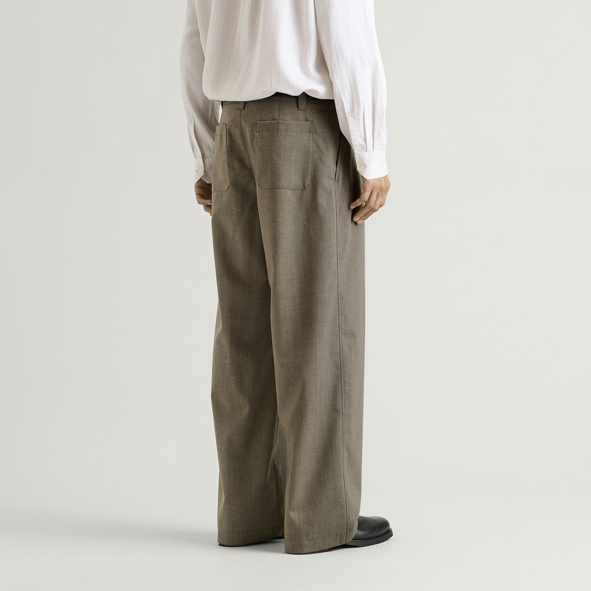 Our Legacy Men's Flowy Fleck Wool Still Chino in Clay