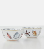 Ginori 1735 Il Viaggio di Nettuno Small set of 2 porcelain bowls by Luke Edward Hall
