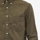 Gitman Vintage Men's Button Down Classic Flannel Shirt in Olive