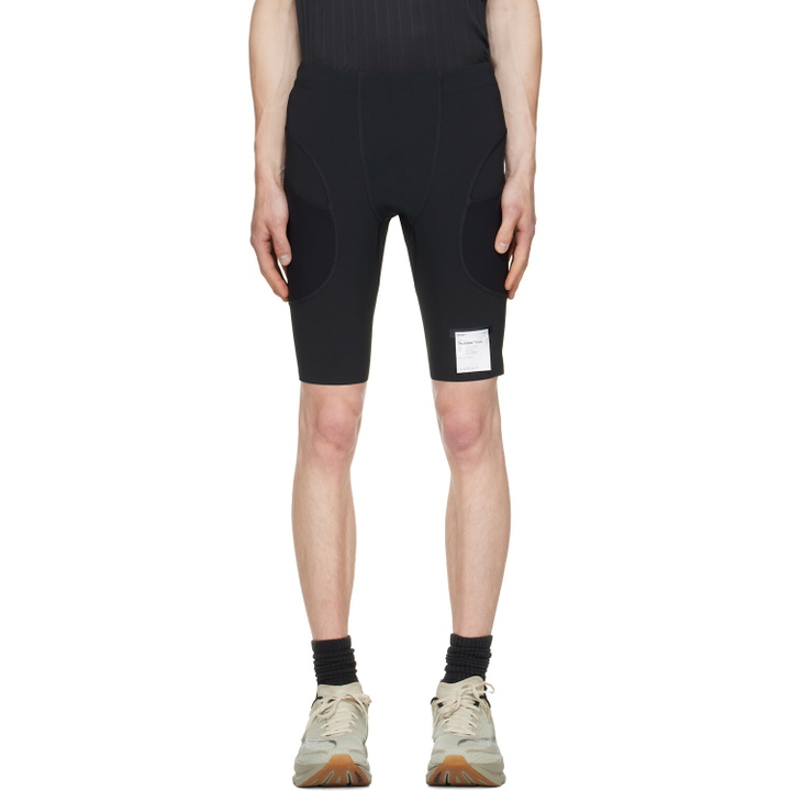 Photo: Satisfy Black TechSilk Evo 9 Half Tights Shorts