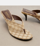 Gucci Vittoria GG canvas thong sandals