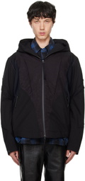 Juntae Kim Black Gather-Slashed Jacket