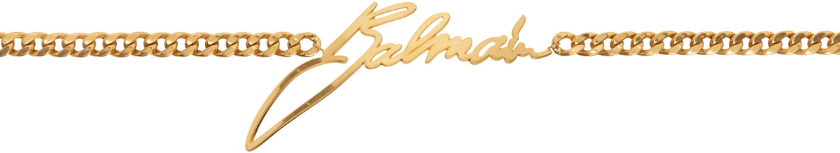 Balmain Gold 'Balmain' Chain Belt Balmain