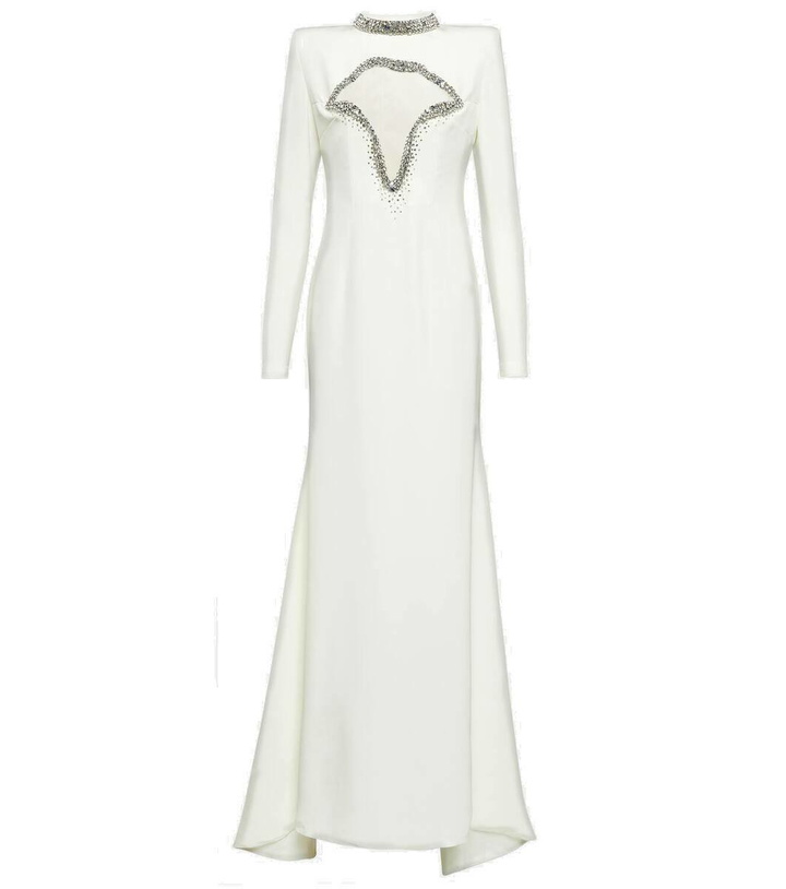 Photo: Miss Sohee Crystal-embellished silk cutout gown