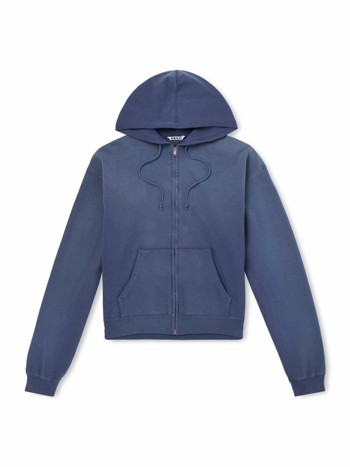 Auralee Men's Max Gabardine Chambray Padded Flight Blouson in Top