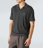 Giorgio Armani Logo cotton and cashmere polo shirt