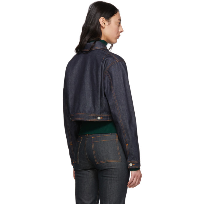 S.R. STUDIO. LA. CA. Indigo Denim Cropped Jacket