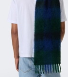 The Row Creana checked mohair and wool scarf