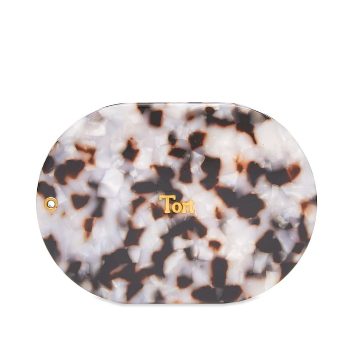 Photo: Tort Women's Jaya Mirror in Snow Leopard