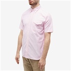 Beams Plus Men's BD Short Sleeve Oxford Shirt in Pink