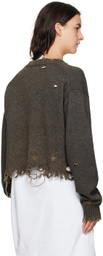 Doublet Gray Broken Heart Sweater