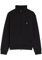 Emporio Armani Logo-embroidered Jersey Sweatshirt Black