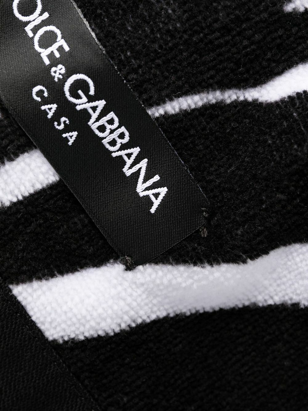 Dolce & Gabbana Black Zebra Print Robe