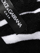 Dolce & Gabbana Black Zebra Print Robe