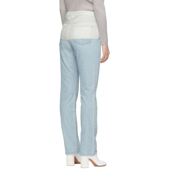 Kanghyuk Blue and Off-White Airbag Jeans