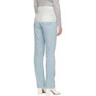 Kanghyuk Blue and Off-White Airbag Jeans