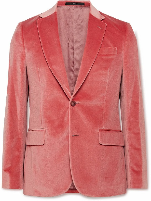 Photo: Paul Smith - Slim-Fit Cotton-Velvet Tuxedo Jacket - Pink