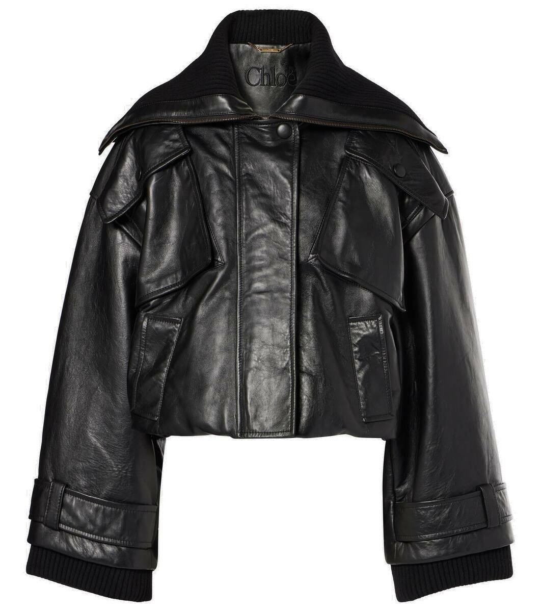 Chloé Off-White Ruffled Bomber Jacket Chloe